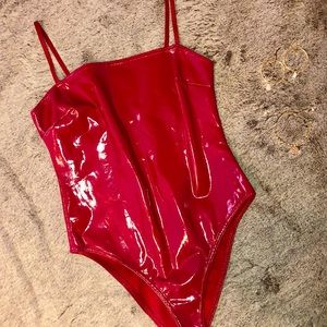 Red bodysuit
